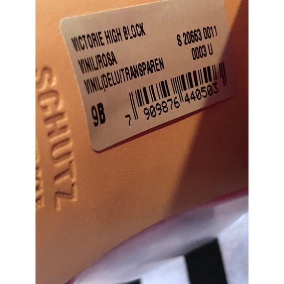 Schutz Victorie Sandal Slide High Block Heel Magenta NEW 9 US - Picture 6 of 8